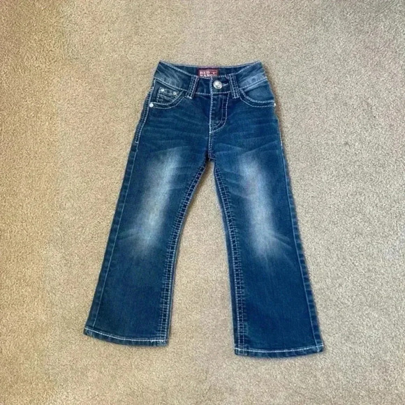Kids red ranch jeans in size 4 - Picture 1 of 8